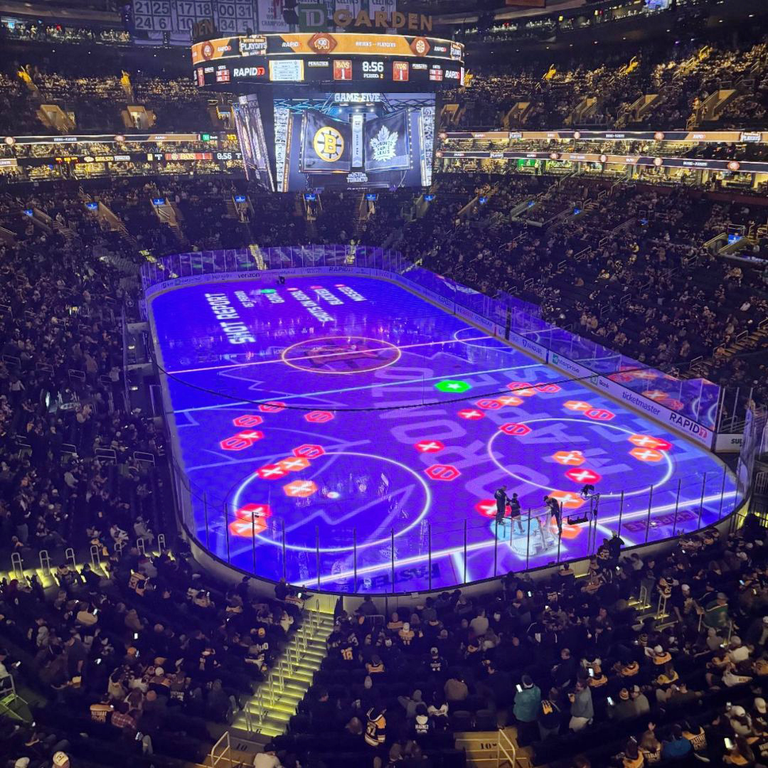 Boston Bruins Playoffs 2024 3D Projection Mapping Ice Hockey